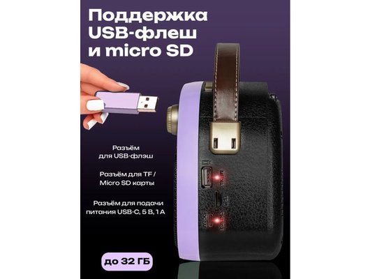 Радиоприемник Ritmix RPR-040 Лавандовый